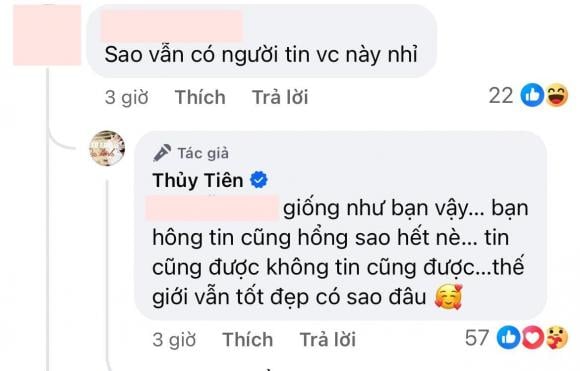 Thuỷ Tiên đáp trả khi bị nhận xét: 'Sao có người vẫn tin vợ chồng này!'  