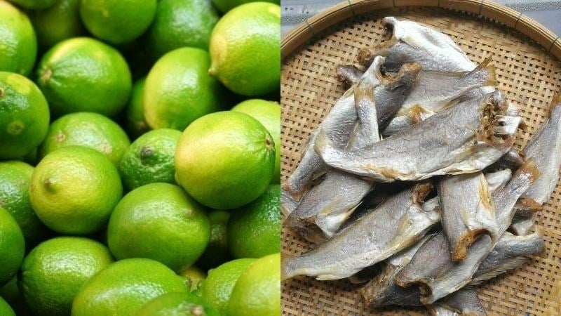 Ngâm khô cá với nước ấm và giấm/chanh