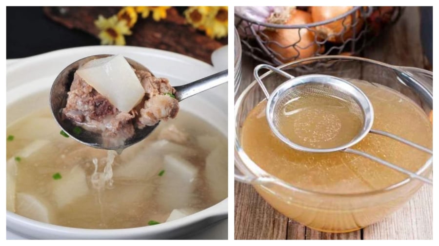Cách nấu canh xương trong veo