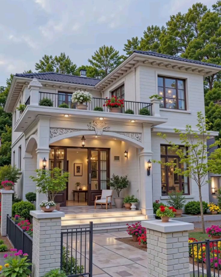 Cửa nhà năm mới thường đặt cây cảnh mang sinh khí để mang lại may mắn