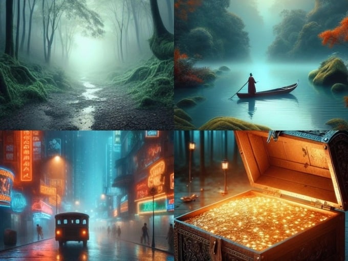 Hãy chọn khung cảnh bạn thích theo trực giác nhé!