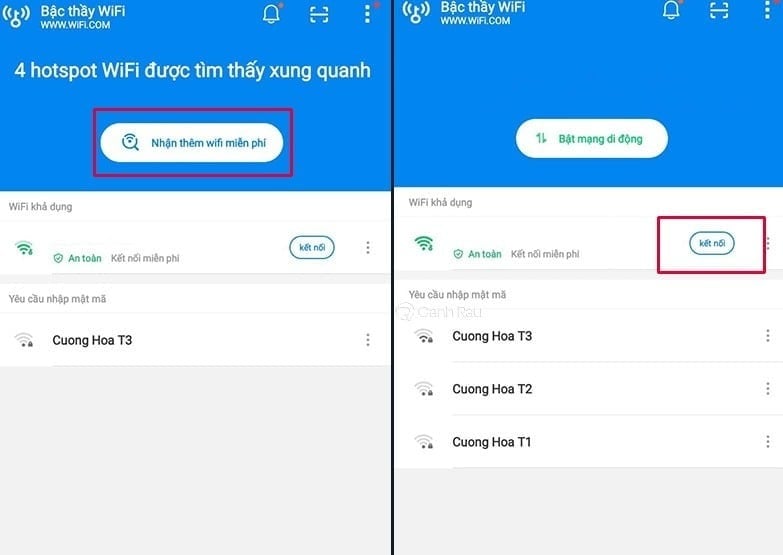 Tận dụng tính năng tìm Wi-Fi sẵn có trên điện thoạiKhông phải mạng Wi-Fi nào cũng đặt mật khẩu.