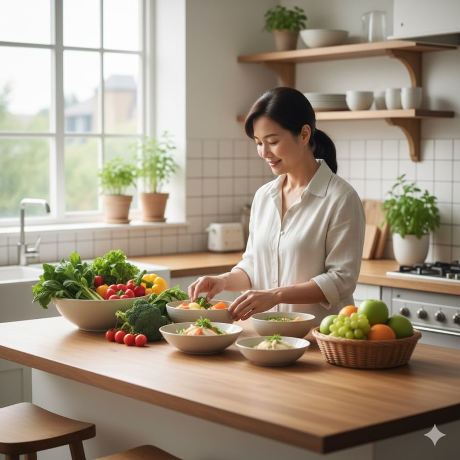 Điều chỉnh thói quen ăn uống, ưu tiên thực phẩm tươi và ít chế biến là cách bảo vệ sức khỏe bền vững theo thời gian.