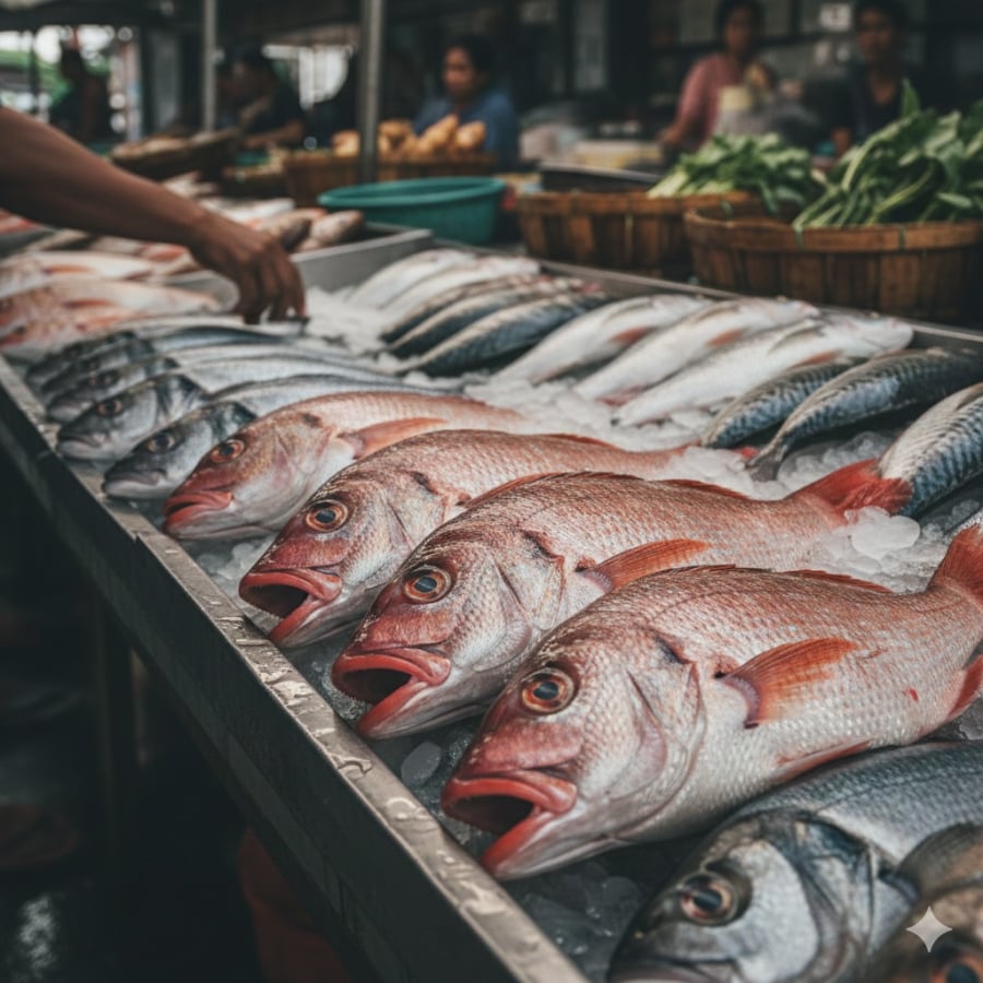 Quan sát màu mang, độ đàn hồi và mùi cá là bước quan trọng giúp người tiêu dùng nhận biết cá có dấu hiệu bất thường khi chọn mua.