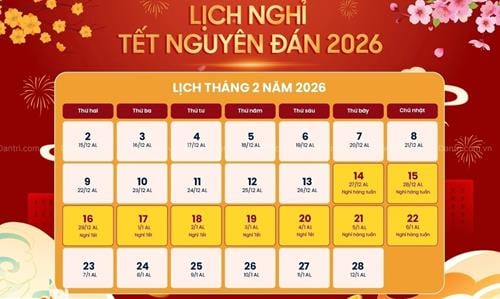 Hoán đổi từ ngày làm việc thứ Sáu (ngày 2.1) sang ngày nghỉ hàng tuần thứ Bảy (ngày 10.1).