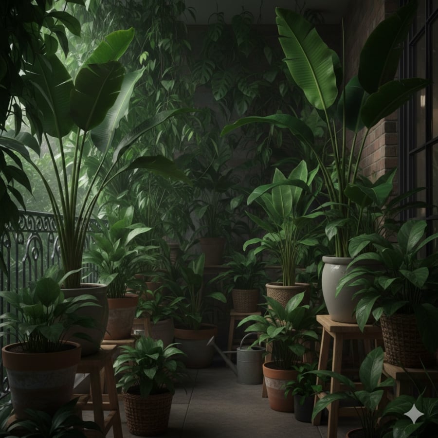 Không gian ẩm và rậm rạp từ cây cảnh là nơi muỗi dễ trú ẩn, sinh sôi mà nhiều gia đình không để ý.