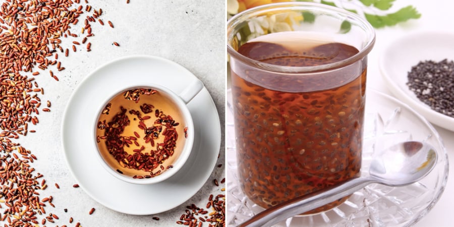 Uống trà gạo lứt rang giảm cân