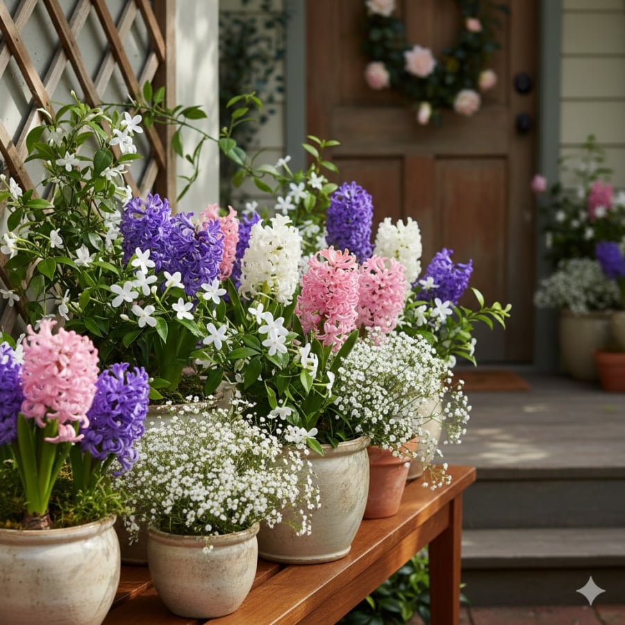 Hoa có hương thơm dịu nhẹ không chỉ làm đẹp không gian mà còn tạo dấu ấn khó quên cho khách ghé thăm dịp Tết.