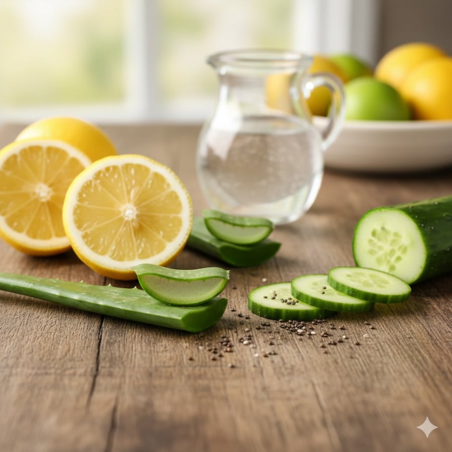 Những nguyên liệu thiên nhiên chứa đầy chất chống oxy hóa giúp duy trì độ ẩm và cấu trúc collagen bền vững.