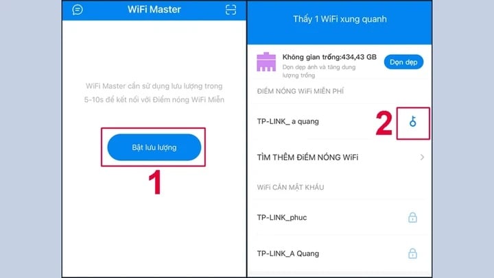 Điểm trừ là cách vào Wifi không cần mật khẩu bằng ứng dụng WiFi Master chỉ dùng được với những mạng Wifi có mật khẩu đơn giản và bạn cần dữ liệu di động để “mồi” cho ứng dụng có thể hoạt động.