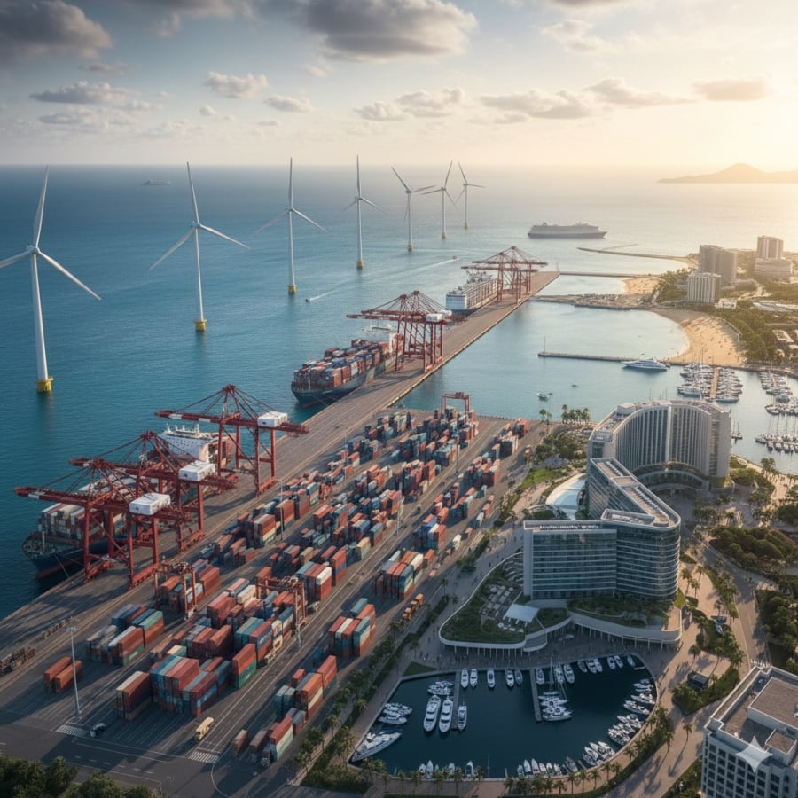 Cử nhân Quản lý biển có cơ hội làm việc tại cảng biển, logistics, năng lượng ngoài khơi và kinh tế biển.