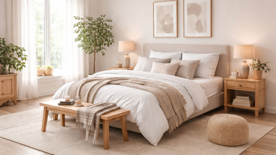 Phòng ngủ quá trống thì khí khó tụ, người sẽ thấy khó ngủ