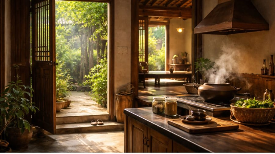 Cửa phụ, cửa sau cần sạch sẽ và tránh đối với cửa chính