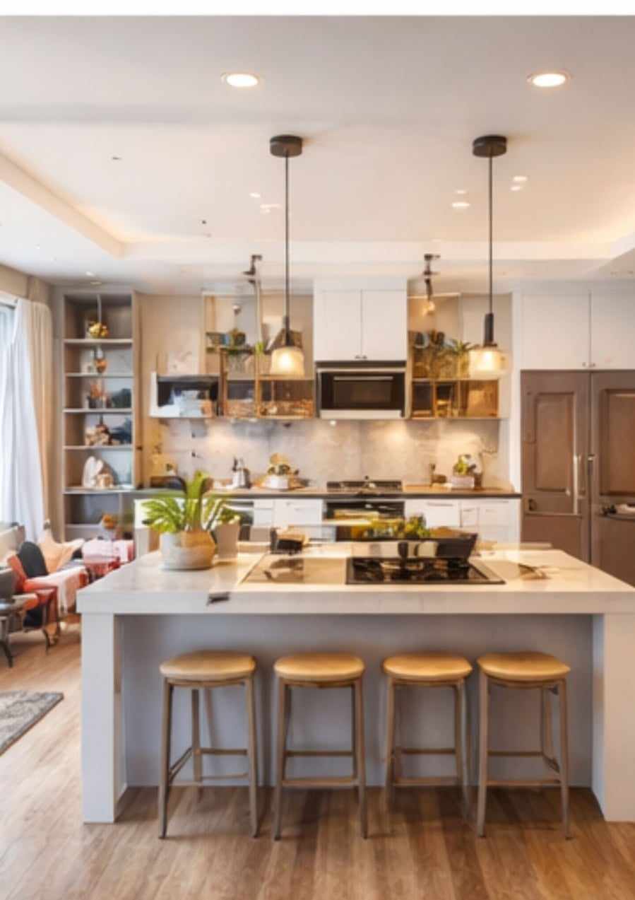 Bếp đặt dưới xà ngang sẽ không tốt phong thuỷ