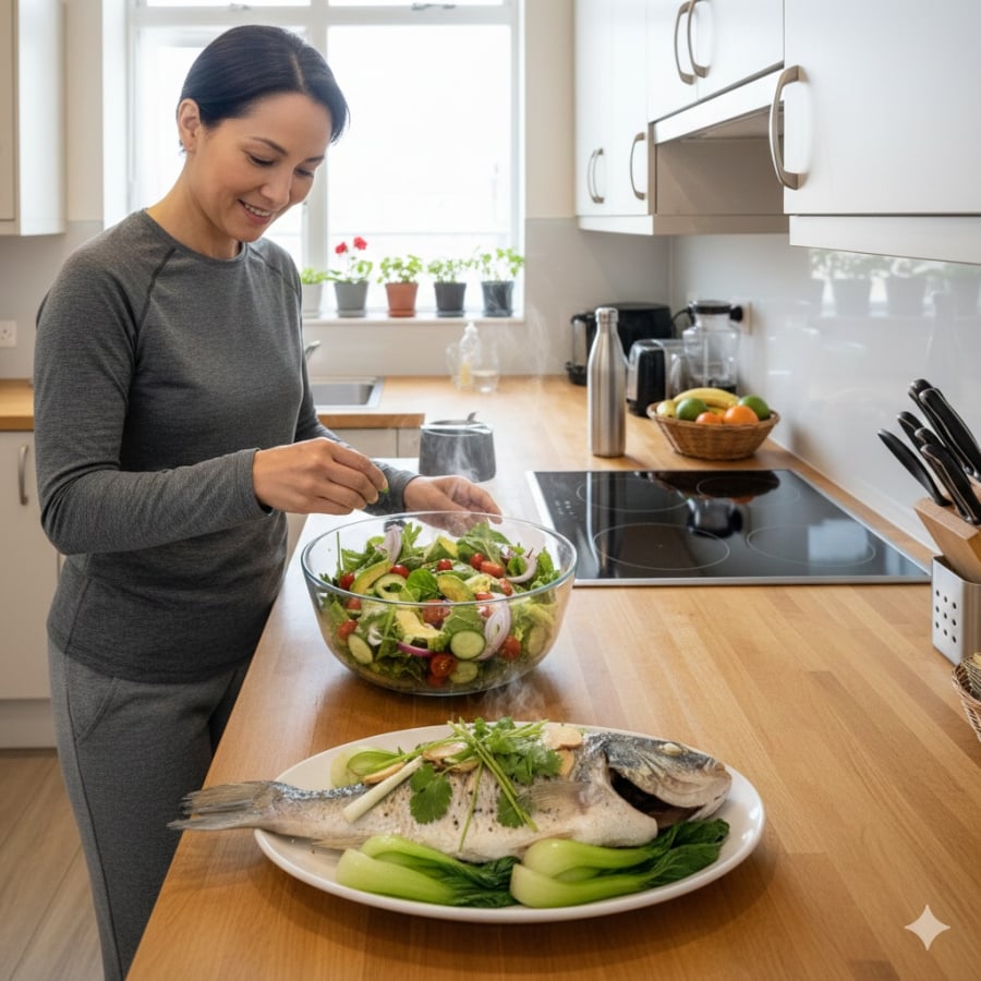 Ăn cá đúng cách và đều đặn giúp cơ thể hấp thu protein hiệu quả, hỗ trợ tuần hoàn và sức khỏe lâu dài.