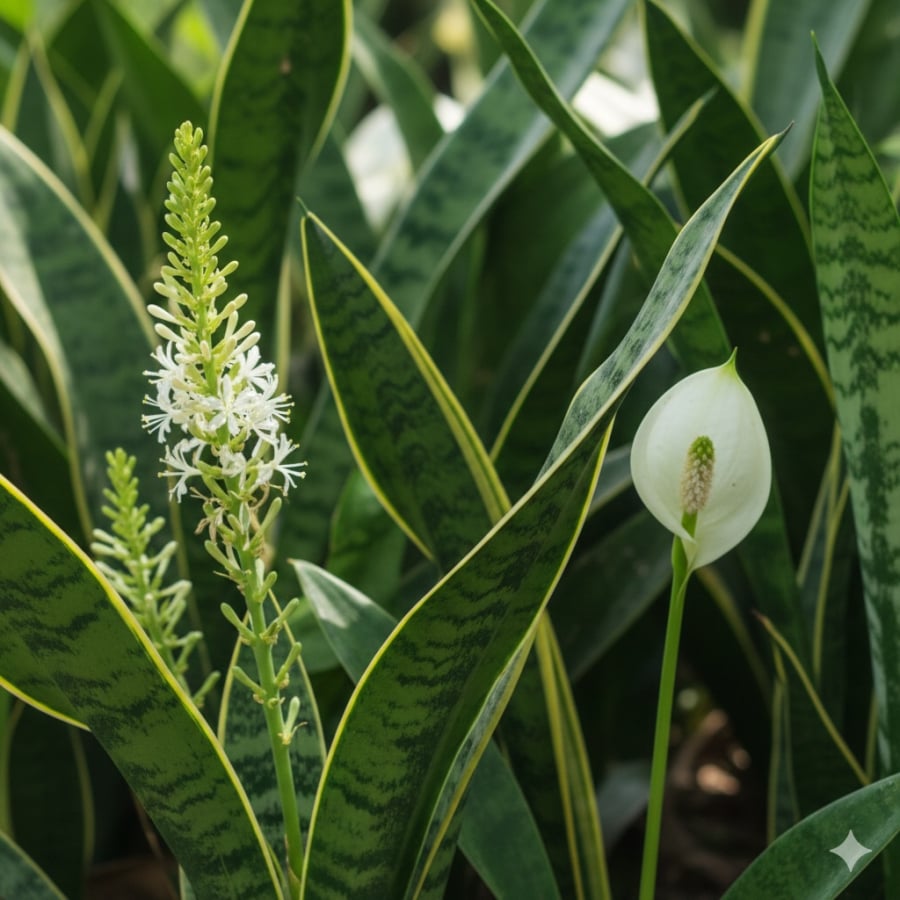 Hoa của các cây cảnh này xuất hiện không nhiều, thường được xem là dấu hiệu may mắn trong quan niệm phong thủy.