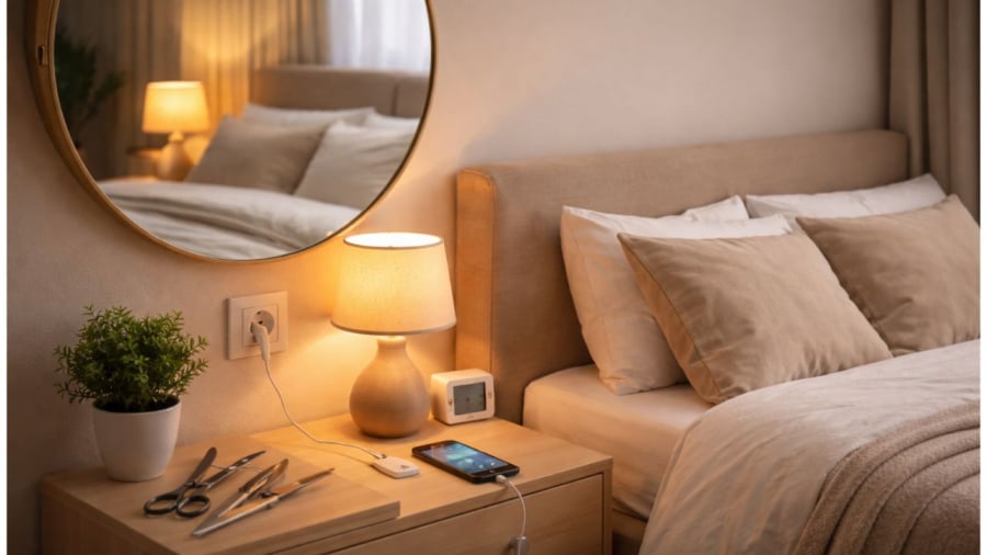 Gương soi lớn không nên để đầu giường