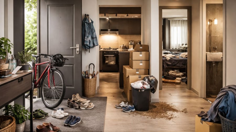 Nhà cửa bừa bộn là dấu hiệu hao tài làm cản dòng khí tốt