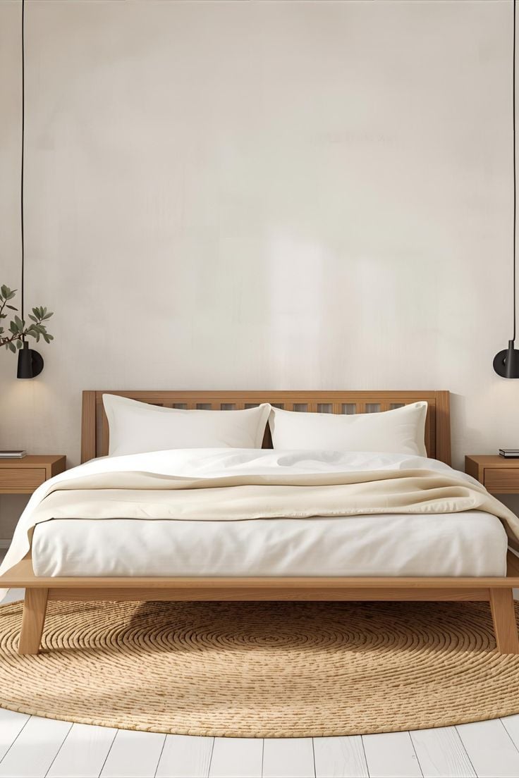 Giường cao thì không nên trống trơ ở gầm vì tạo cảm giác lơ lửng