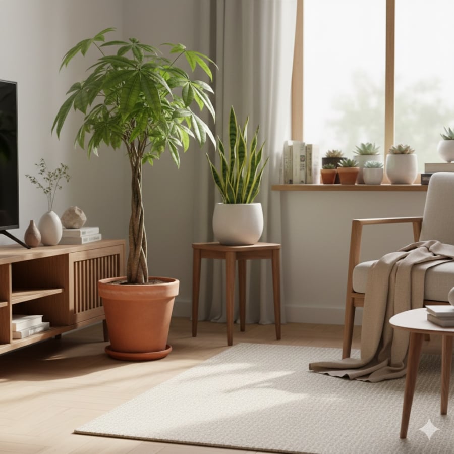 Không gian sống thông thoáng, nhiều ánh sáng được cho là yếu tố giúp cây cảnh tích tụ năng lượng và phát triển ổn định.