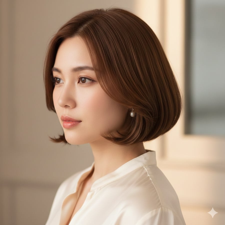 Bob uốn cụp là lựa chọn an toàn giúp diện mạo gọn gàng, thanh lịch và “đắt giá” tức thì.