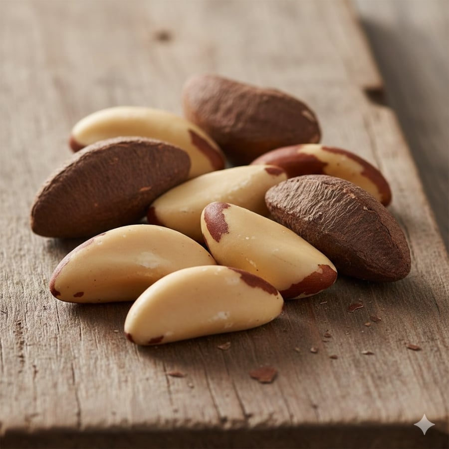 Hạt Brazil là nguồn selen tự nhiên cao, có thể hỗ trợ chống viêm và bảo vệ chức năng thận khi dùng đúng liều lượng.