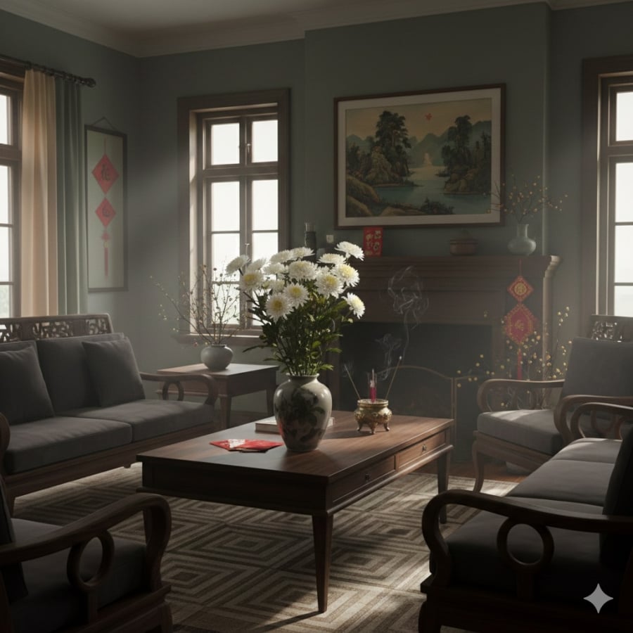 Hoa cúc trắng thường gắn với sự trang nghiêm, nên nhiều gia đình kiêng chưng trong nhà dịp năm mới.