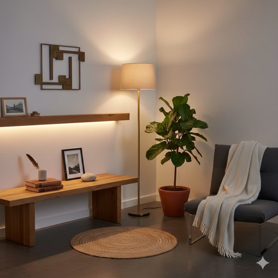 Phong thủy năm 2026 ưu tiên sự ngăn nắp và ánh sáng vừa đủ tại góc Tây Bắc để tài lộc bền vững, lâu dài.