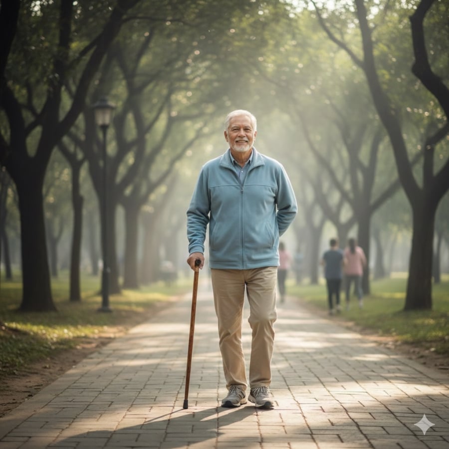 Giữ tinh thần tích cực và duy trì vận động nhẹ nhàng mỗi ngày giúp người cao tuổi cải thiện sức khỏe và kéo dài tuổi thọ.