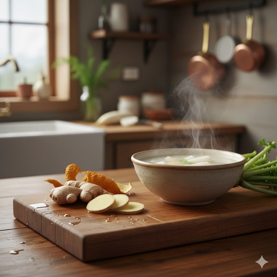 Nước củ cải trắng khi dùng ấm có thể giúp cổ họng dễ chịu hơn, hỗ trợ đường hô hấp thông thoáng trong những ngày lạnh.