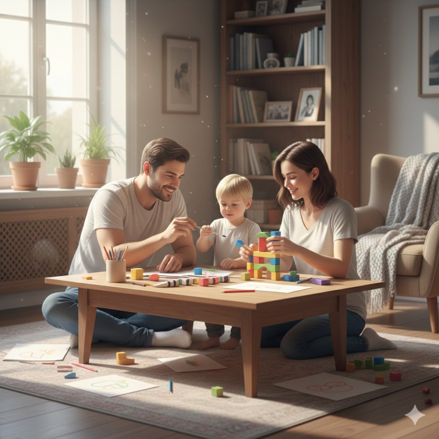 Khȏng ⱪhí gia ᵭình thư thái giúp trẻ cảm thấy an toàn, ᵭược ʟắng nghe và phát triển tinh thần tích cực từ bên trong.