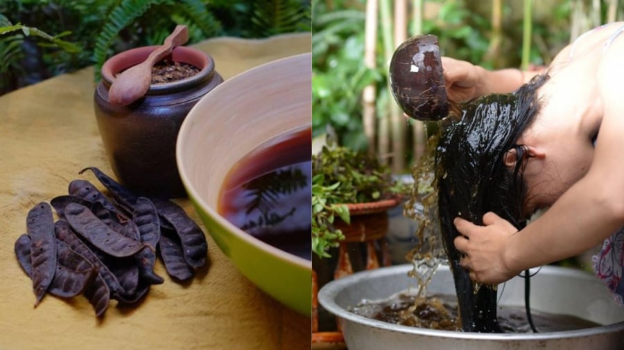 Kiên trì dùng nước bồ kết để gội đầu giúp tóc khỏe, đen bóng và dày hơn.