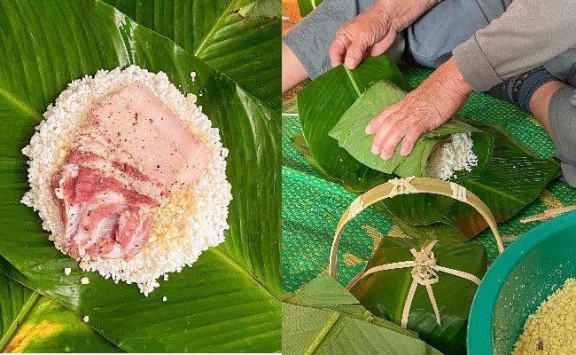 Mẹo gói bánh chưng xanh vỏ, dẻo ngon không lo dính lá