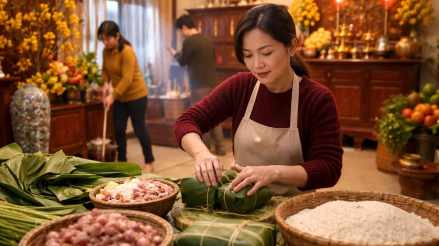 Tháng Chạp là lúc dồn dập công việc nhà và lễ nghi