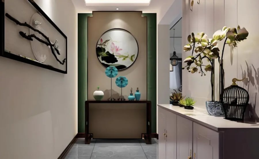 Những vật trang trí có hình dáng sắc nhọn đặt tại huyền quan bị xem là đại kỵ. Ảnh minh họa