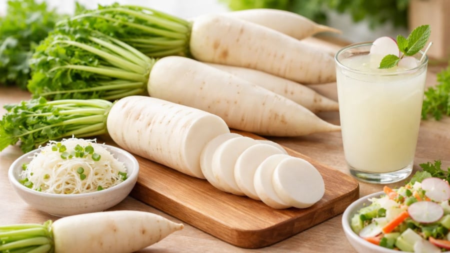 Củ cải trắng có thể hỗ trợ giảm cân, thanh nhiệt