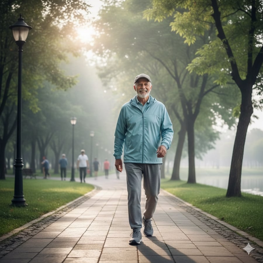 Vận động nhẹ nhàng mỗi ngày, đặc biệt là đi bộ, là thói quen phổ biến ở nhiều người sống thọ.