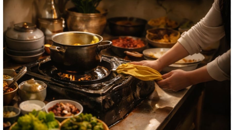 Dọn bếp và giữ lửa là điều người xưa rất chú ý