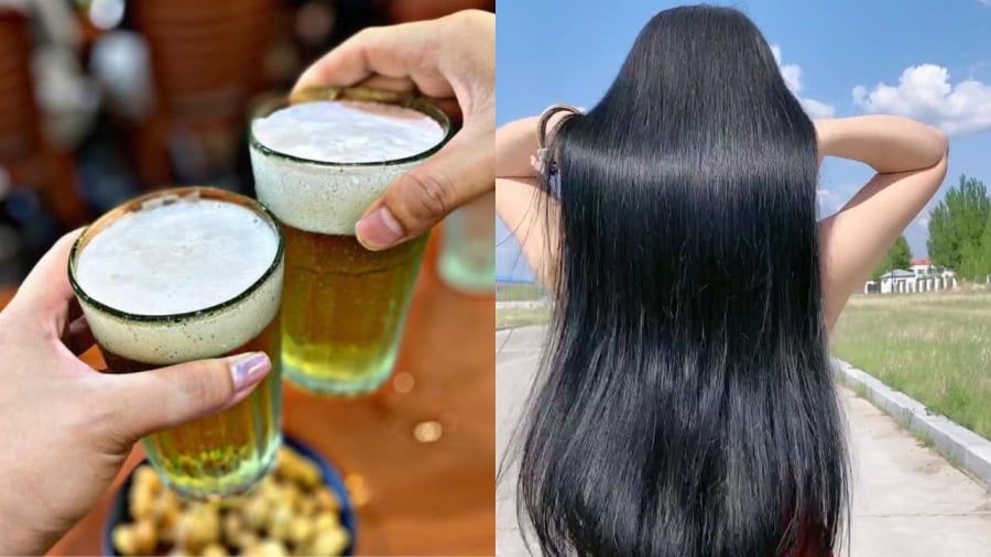 Gội đầu bằng bia có tác dụng nuôi dưỡng mái tóc, giúp tóc bóng mượt, dày và nhanh dài hơn.