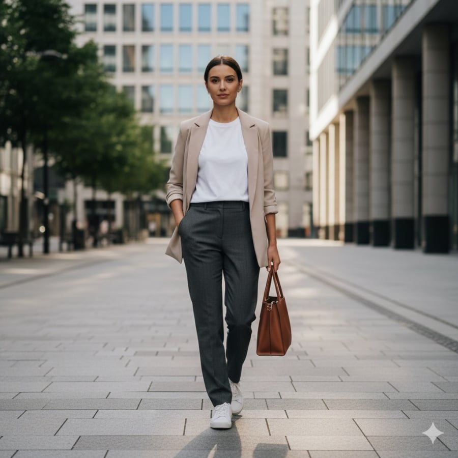 Blazer giúp trang phục ngày Tết trở nên lịch sự mà vẫn thoải mái trong nhiều kiểu thời tiết.