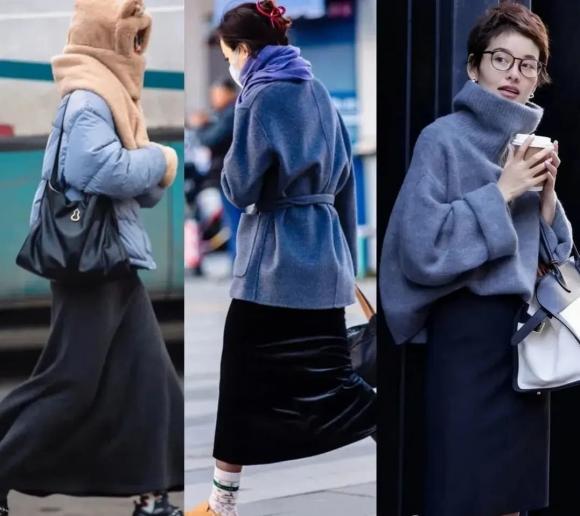 Set đồ váy đen phối cùng xanh khói thường gợi liên tưởng đến phong cách Pháp nhẹ nhàng, lãng mạn nhưng vẫn rất thời trang.