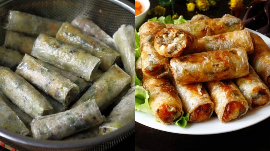 Có thể rán sơ nem và để thật nguội, sau đó mới đem nem đi trữ đông.