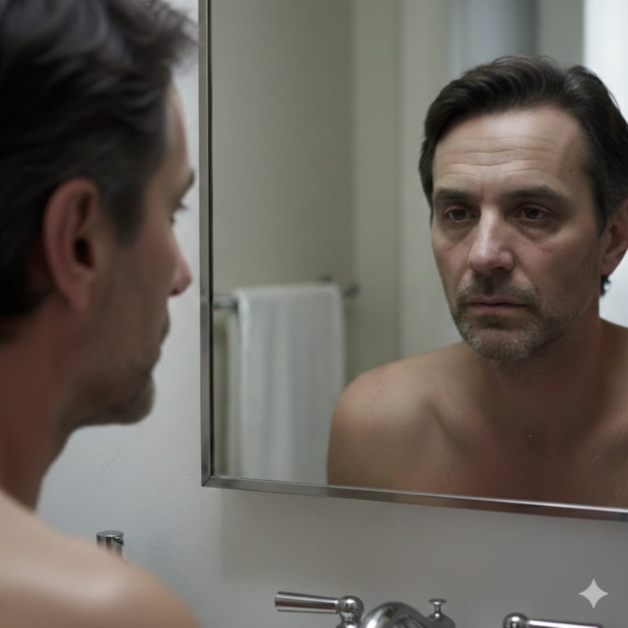 Những thay đổi nhỏ trên khuôn mặt đôi khi phản ánh vấn đề sức khỏe thận và sinh lực nam giới.