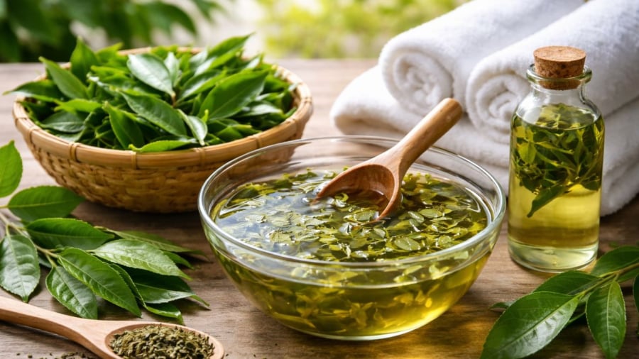 Trà xanh có nhiều công dụng cho mái tóc