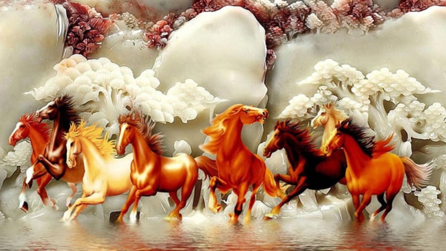 Tại sao bức tranh Mã Đáo Thành Công lại có một con ngựa quay đầu lại?