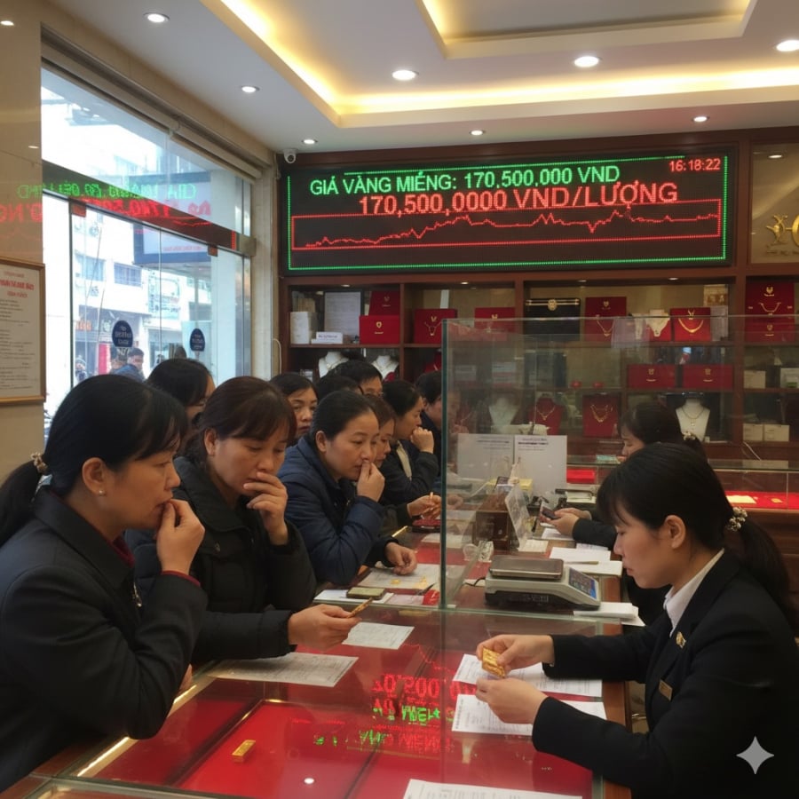 Giá vàng miếng vượt mốc 170 triệu đồng/lượng, nhiều người cân nhắc bán vàng tích lũy để chốt lời.