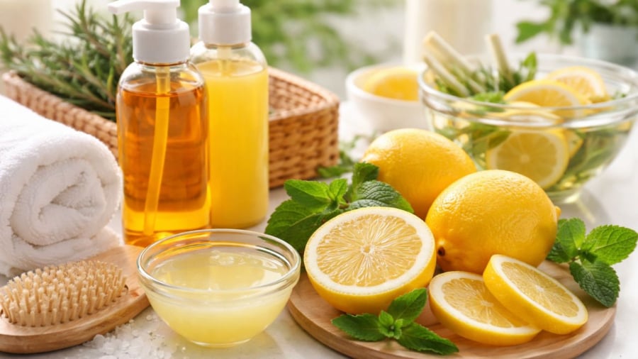 Gội đầu với chanh loãng giúp sạch gàu