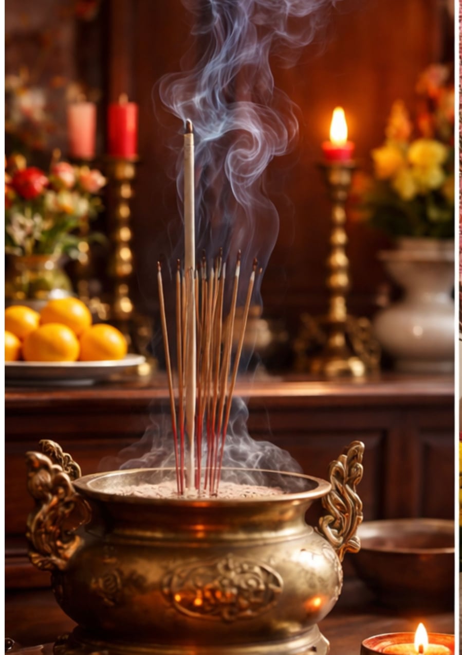 Hương trầm trong nhà báo hiệu sự thanh tịnh nề nếp