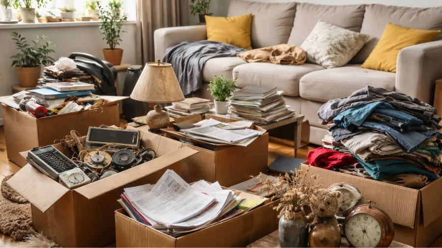 Đồ cũ, hỏng vỡ không dùng nên bỏ đi