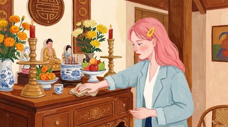 Việc “động bát hương” khi chưa đến thời điểm được cho là làm kinh động thần linh, khiến long mạch gia đình bị xáo trộn, phúc khí chưa kịp tụ đã vội tan.